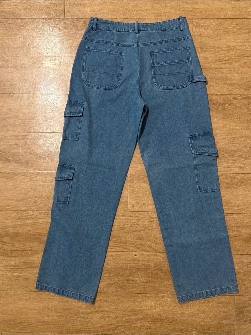Denim Cargo Jeans - Dark Blue Utility Style size medium - Picture 3 of 3